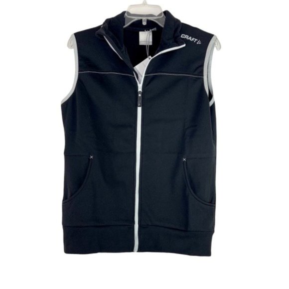NWT Craft Leisure Black Zip Front Vest - Picture 2 of 7